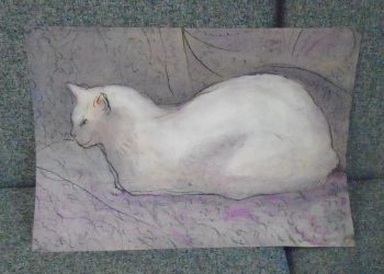 White Cat Original Pastel DeB